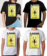 Load image into Gallery viewer, El Alacran TSHIRT / RAGLAN Loteria Tee Shirt Mexican Bingo Funny Polaca Lottery Game