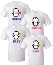 Load image into Gallery viewer, Penguins T shirt Mathing tee Family Birthday Reunion Party Celebration Baby