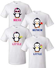 Load image into Gallery viewer, Penguins T shirt Mathing tee Family Birthday Reunion Party Celebration Baby