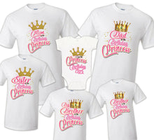 Load image into Gallery viewer, Princess Shirts Family Matching Birthday T-shirts Shirt Celebration kids