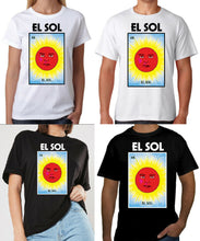 Load image into Gallery viewer, El Sol T shirt/Raglan Loteria Tee Shirt Mexican Bingo Funny Polaca Lottery Game shirts
