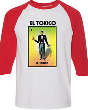 Load image into Gallery viewer, El Toxico (Catrin) TSHIRT / RAGLAN Loteria Mexican Bingo T Shirt Raglan Short Sleeve, Gift Celebration Toxic Tee
