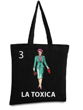 Load image into Gallery viewer, La Toxica from Loteria Vintage Mexican Card Bingo Illustration Reusable Tote Bag