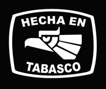 Load image into Gallery viewer, Hecha en Tabasco letters Decal Car Window Laptop Flag Vinyl Sticker Mexico TAB Mexican Sticker, Trucking, Trokiando Trucks decal Mex