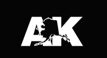 Load image into Gallery viewer, Alaska State letters Decal Car Window Laptop Map Vinyl Sticker USA flag Amer