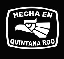 Load image into Gallery viewer, Hecha en Quintana Roo letters Decal Car Window Laptop Flag Vinyl Sticker Mexico ROO Mexican Sticker, Trucking, Trokiando Trucks decal Mex