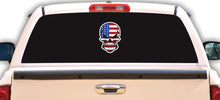Load image into Gallery viewer, USA Skull Decal Car Window Laptop Vinyl Sticker Human Skeleton Death American decal United States Flag sticker