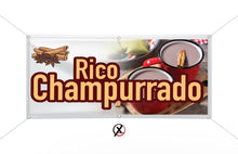 Load image into Gallery viewer, Rico Champurrado Vinyl Banner advertising Sign Full color any size Indoor Outdoor Advertising Vinyl Sign With Metal Grommets Atole