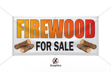 Load image into Gallery viewer, Firewood for sale Vinyl Banner advertising Sign Full color any size Indoor Outdoor Advertising Vinyl Sign With Metal Grommets leña