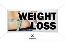 Load image into Gallery viewer, Weight Loss Vinyl Banner advertising Sign Full color any size Indoor Outdoor Advertising Vinyl Sign With Metal Grommets Diet lose weight