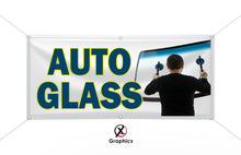 Load image into Gallery viewer, Auto Glass Vinyl Banner advertising Sign Full color any size Indoor Outdoor Advertising Vinyl Sign With Metal Grommets Glass Installation