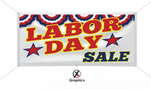 Load image into Gallery viewer, Labor Day Sale Vinyl Banner advertising Sign Full color any size Indoor Outdoor Advertising Vinyl with Metal Grommets Holiday Specials