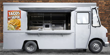 Load image into Gallery viewer, Tacos Al Vapor Sign Window Sticker Mexican Food Truck Concession Vinyl Restaurant
