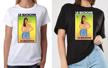 Load image into Gallery viewer, La Buchona t-shirt Loteria shirts Mexican Bingo tees Women