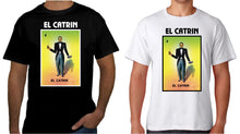 Load image into Gallery viewer, El Catrin Loteria Mexican Bingo T Shirt Short Sleeve, Gift Celebration Black & White Hippie Tee Lottery Game Funny Tee