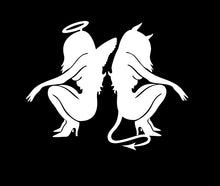 Load image into Gallery viewer, Angel and Devil Decal Car Window Laptop Map Vinyl Sticker Vehicle Trokiando Vinyl Sticker Exterior & Interior Angel y diabla