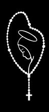 Load image into Gallery viewer, Rosary Decal Faith Decal, Jesus, Christian Sticker, Faith, Vertical Cross, Cross, Faith Jesus Cross Christ decal sticker Virgin Mary