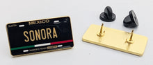 Load image into Gallery viewer, Sonora Car Plate Pin For Caps And Clothing Enamel Badge Pin SON Black Plate Mexico plate Pin Mexican Pin
