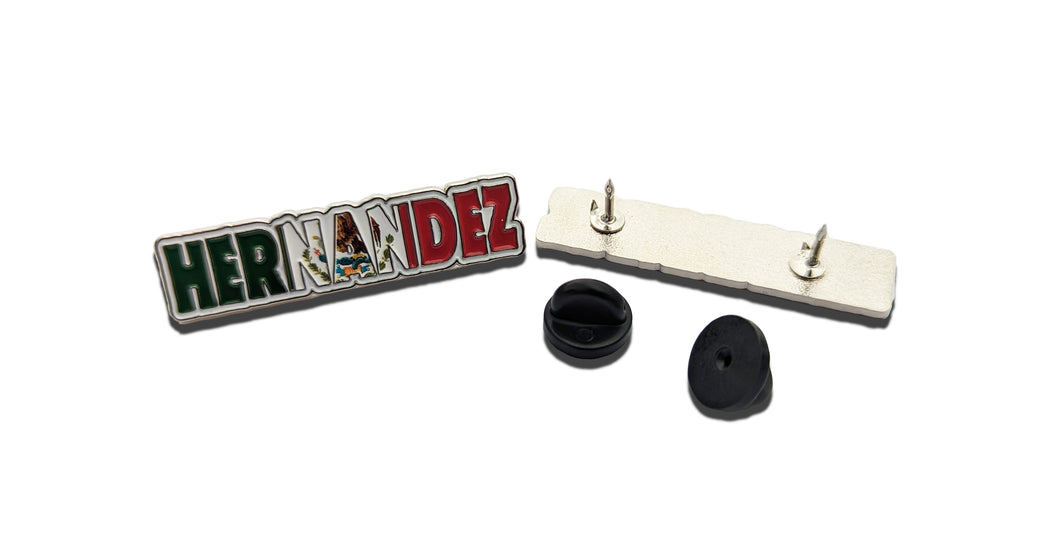 Pin Hernandez Pin For Caps And Clothing Enamel Badge Pin Hdz Mexican Letters Pin Mexican Flag Pin