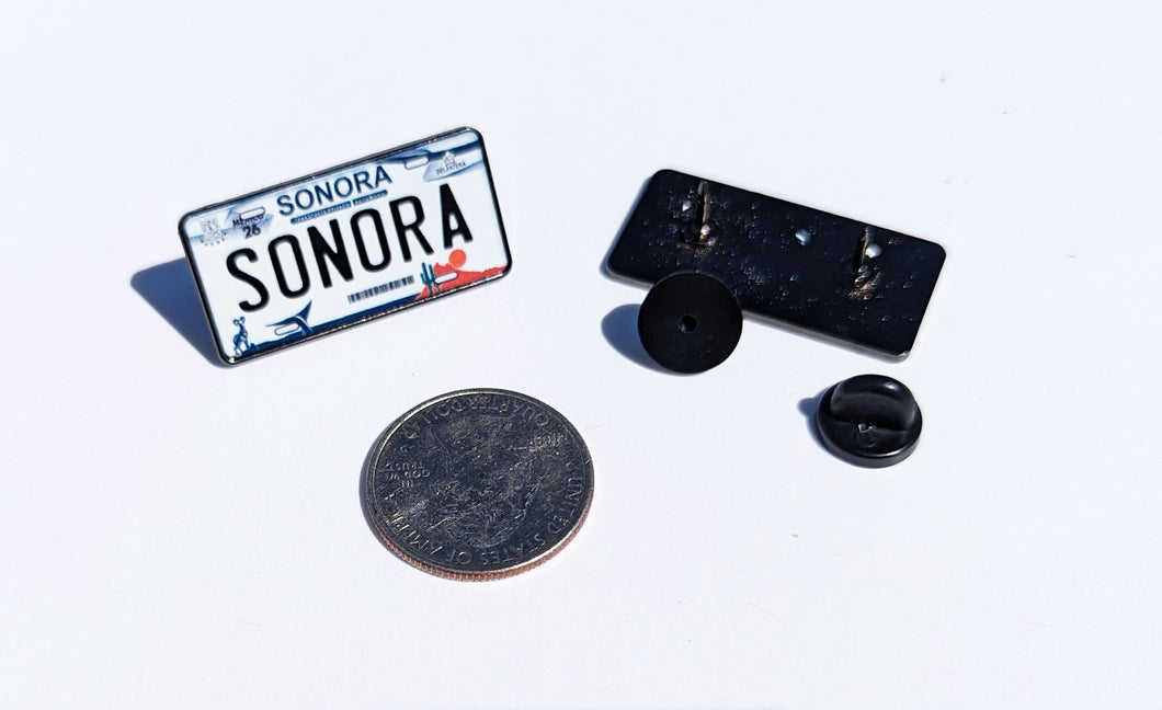 Sonora Car Plate Pin For Caps And Clothing Enamel Badge Pin SON Original Mexico plate Pin