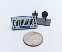 Load image into Gallery viewer, Chihuahua Car Plate Pin For Caps And Clothing Enamel Badge Pin CHIH Original Mexico plate Pin Mexican Pin
