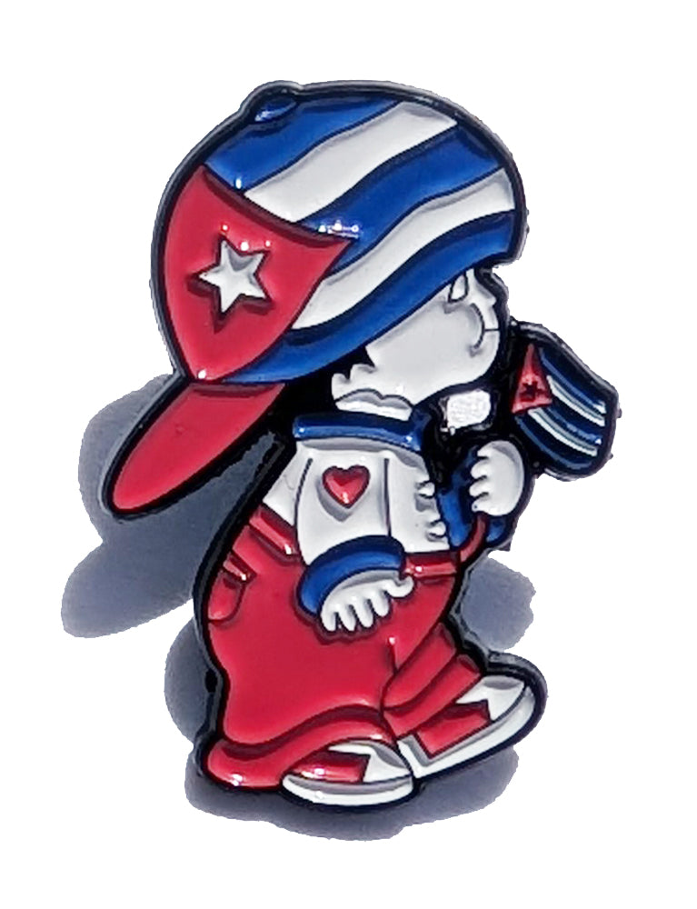 Cuban Pin For Caps And Clothing Enamel Badge Cuban Boy Pin Cuba Flag Cubano
