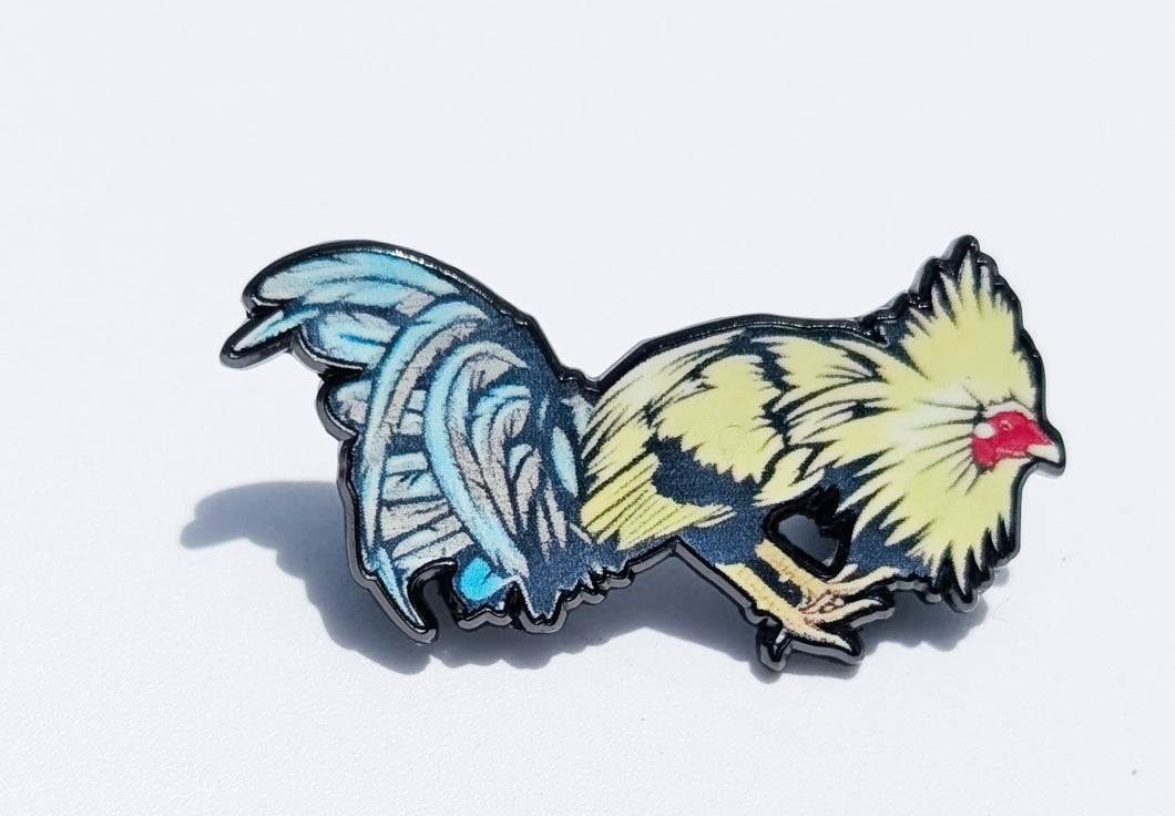 Angry Rooster Pin For Caps And Clothing Enamel Badge  Gallo Gallero Mexican Latino Mexico Rooster Farm Fighting Gallo de Pelea
