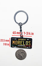 Load image into Gallery viewer, Morelos Metal Keychain Souvenir Keyring Mexican MOR Pride Mexico State llavero
