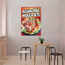 Load image into Gallery viewer, Aguachile Molcajete Sticker Window Sticker Mexican Truck Concession Vinyl Restaurant Wall Poster Sticker Seafood
