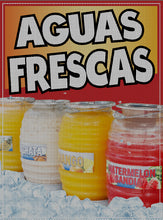 Load image into Gallery viewer, Aguas Frescas PERFORATED Window Graphic Decal Sticker Perforated Vinyl Horchata
