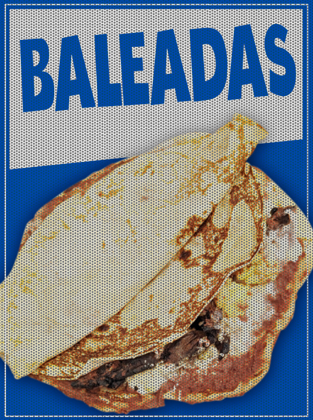 Baleadas PERFORATED Window Graphic Decal Sticker Perforated Vinyl Honduran Food