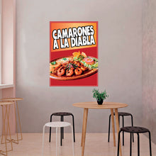 Load image into Gallery viewer, Camarones a la Diabla Sticker Window Sticker Food Truck Concession Vinyl Restaurant Wall Poster Shrimp Seafood
