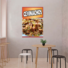 Load image into Gallery viewer, Cevinachos Sticker Window Sticker Mexican Truck Concession Vinyl Restaurant Wall Poster Sticker Seafood
