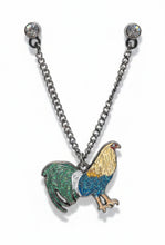 Load image into Gallery viewer, Rooster Pin Chain For Caps And Clothing Enamel Badge Rooter Brooches backpack Embellishments Gallo Pin
