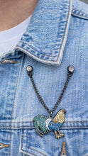 Load image into Gallery viewer, Rooster Pin Chain For Caps And Clothing Enamel Badge Rooter Brooches backpack Embellishments Gallo Pin
