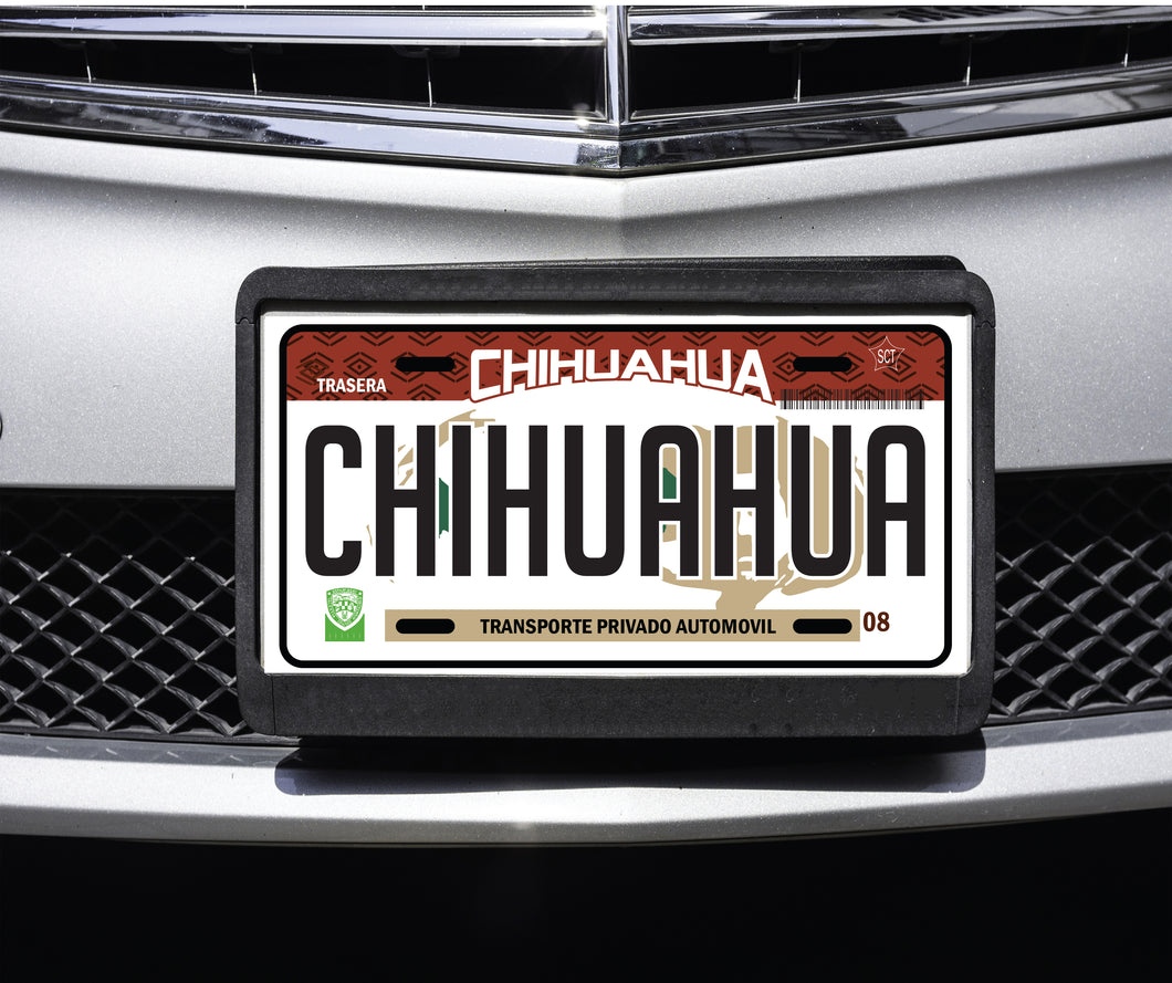 Chihuahua Mexico Car Plate Aluminum License Plate Mexican Mexico CHIH Placa de Mexico