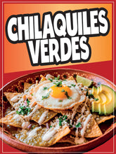 Load image into Gallery viewer, Chilaquiles Verdes Sticker Sign Window Decal Truck Concession Vinyl Restaurant Wall poster Mexican Food Decal
