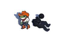 Load image into Gallery viewer, Cowboy Frog Pin For Caps And Clothing Enamel Badge Frog Brooches Western backpack Embellishments
