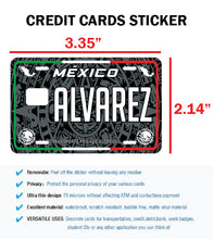 Load image into Gallery viewer, Alvarez Credit Card Skin Cover Vinyl Stickers (4 Pack) -Mexican Decal Mexico Car Plate adhesive Alvarez
