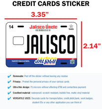 Load image into Gallery viewer, Jalisco Credit Card Skin Cover Vinyl Stickers (4 Pack) - JAL Mexican Decal Mexico Vinyl Adhesive
