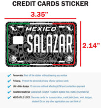 Load image into Gallery viewer, Salazar Credit Card Skin Cover Vinyl Stickers (4 Pack) -Mexican Decal Mexico Car Plate adhesive Salazar
