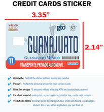 Load image into Gallery viewer, Guanajuato Credit Card Skin Cover Vinyl Stickers (4 Pack) -GTO Mexican Decal
