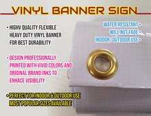 Load image into Gallery viewer, Chicken Wings Vinyl Banner advertising Sign Full color any size Indoor Outdoor Advertising Vinyl Sign With Metal Grommets Alitas Sign
