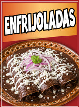 Load image into Gallery viewer, Enfrijoladas Sticker Window Decal Truck Concession Vinyl Restaurant Wall poster Sticker Mexican Food Decal Sign

