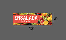 Load image into Gallery viewer, Ensalada Vinyl Sticker Aguas Frescas Vitrolero sticker Fruit Mix Sticker Water Jar decal 3x10in
