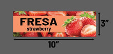 Load image into Gallery viewer, Fresa Vinyl Sticker Aguas Frescas Vitrolero sticker Strawberry Sticker Water Jar decal 3x10in
