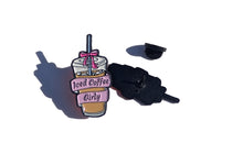 Load image into Gallery viewer, Iced Coffee Girly Pointing Pin For Caps And Clothing Enamel Badge Coffee Cup
