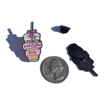 Load image into Gallery viewer, Iced Coffee Girly Pointing Pin For Caps And Clothing Enamel Badge Coffee Cup
