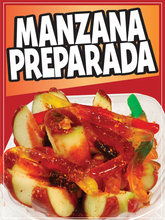 Load image into Gallery viewer, Manzana Preparada Decal Window Sticker Mexican Food Truck Sign Concession Vinyl Restaurant Refresqueria Snacks #2
