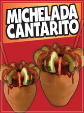 Load image into Gallery viewer, Michelada Cantarito Decal Window Sticker Mexican Food Truck Concession Vinyl Restaurant Mexican drink Image Sticker Beer Mix
